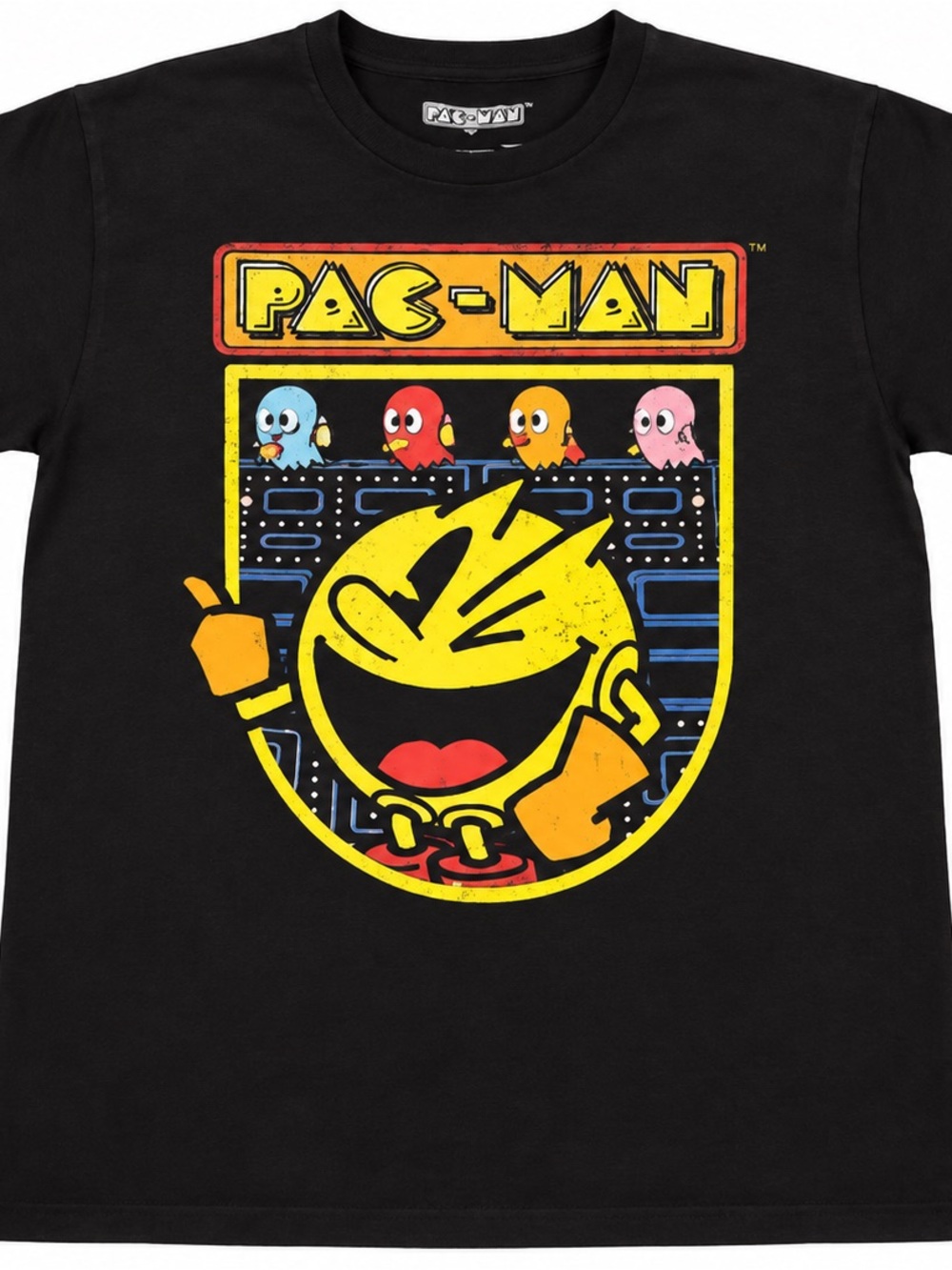 PAC-MAN Black Graphic T-Shirt Men’s M Retro Arcade Gaming Bandai Namco